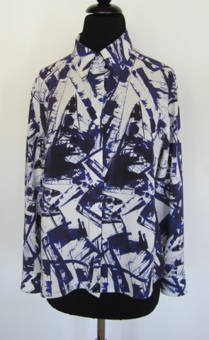 Bluse mit verdeckter Knopfleiste